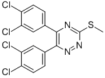 1,2,4-Triazine, 5,6-bis(3,4-dichlorophenyl)-3-(methylthio)- Struktur