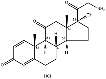 21-Amino-17-hydroxypregna-1,4-diene-3,11,20-trione hydrochloride Struktur