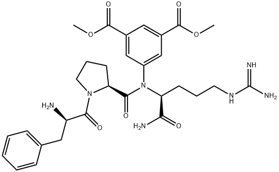 H-D-PHE-PRO-ARG-5-AMIDO-ISOPHTHALIC ACID-DIMETHYL ESTER ACETATE SALT Struktur