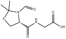 (R)-N-(3-FORMYL-2,2-DIMETHYL-THIAZOLIDINE-4-CARBOXY)-GLYCINE Struktur