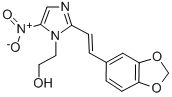 1H-Imidazole-1-ethanol, 2-(2-(1,3-benzodioxol-5-yl)ethenyl)-5-nitro- Struktur