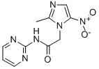 1H-Imidazole-1-acetamide, 2-methyl-5-nitro-N-2-pyrimidinyl- Struktur