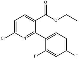 Ethyl 2-(2,4-difluorophenyl)-6-chloronicotinate Structure