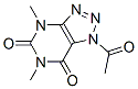 1H-1,2,3-Triazolo[4,5-d]pyrimidine-5,7(4H,6H)-dione,  1-acetyl-4,6-dimethyl- Struktur