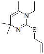 Pyrimidine, 1-ethyl-1,4-dihydro-4,4,6-trimethyl-2-(2-propenylthio)- (9CI) Struktur