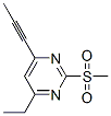 Pyrimidine, 4-ethyl-2-(methylsulfonyl)-6-(1-propynyl)- (9CI) Struktur