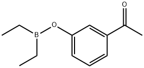 Diethyl(3-acetylphenyloxy)borane Struktur