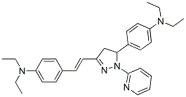 4-[2-[5-[4-(diethylamino)phenyl]-4,5-dihydro-1-(2-pyridyl)-1H-pyrazol-3-yl]vinyl]-N,N-diethylaniline  Struktur