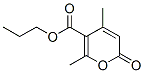 propyl 2,4-dimethyl-6-oxo-pyran-3-carboxylate Struktur