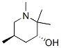 3-Piperidinol, 1,2,2,5-tetramethyl-, trans- (9CI) Struktur