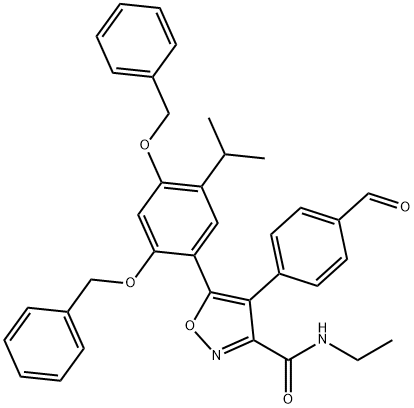 5-[2,4-Bis(benzyloxy)-5-isopropylphenyl]-N-ethyl-4-(4-forMylphenyl)isoxazole-3-carboxaMide Struktur