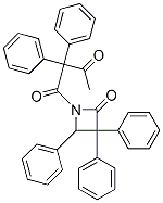 1-(1,3-Dioxo-2,2-diphenylbutyl)-3,3,4-triphenylazetidin-2-one Struktur