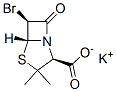 potassium [2S-(2alpha,5alpha,6alpha)]-6-bromo-3,3-dimethyl-7-oxo-4-thia-1-azabicyclo[3.2.0]heptane-2-carboxylate Struktur