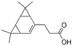 3,3,8,8-Tetramethyltricyclo[5.1.0.02,4]oct-5-ene-5-propanoic acid Struktur