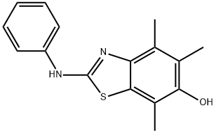 6-Benzothiazolol,  4,5,7-trimethyl-2-(phenylamino)- Struktur