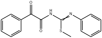 N-(Benzoylcarbonyl)-N'-phenylcarbamimidothioic acid methyl ester Struktur