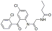 N-[[[4-chloro-2-(2-chlorobenzoyl)phenyl]-methyl-carbamoyl]methyl]butan amide Struktur