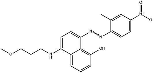 5-[(3-methoxypropyl)amino]-8-[(2-methyl-4-nitrophenyl)azo]-1-naphthol  Struktur