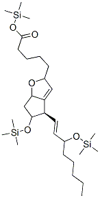 6,9-Epoxy-11,15-bis[(trimethylsilyl)oxy]prosta-7,13-dien-1-oic acid trimethylsilyl ester Struktur