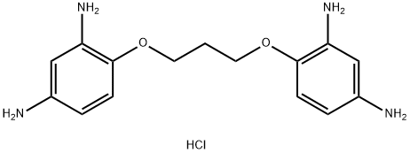 1,3-Bis(2,4-diaminophenoxy)propane tetrahydrochloride Struktur