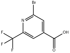 2-bromo-6-(trifluoromethyl)isonicotinic acid Struktur