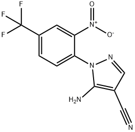 5-amino-1-[2-nitro-4-(trifluoromethyl)phenyl]-1H-pyrazole-4-carbonitrile Struktur