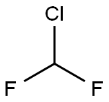 Chlorodifluoromethane Struktur