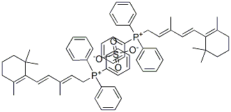 [3-methyl-5-(2,6,6-trimethyl-1-cyclohexen-1-yl)-2,4-pentadienyl]triphenylphosphonium sulphate  Struktur