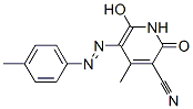 1,2-dihydro-6-hydroxy-4-methyl-2-oxo-5-[(p-tolyl)azo]nicotinonitrile Struktur