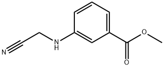 Benzoic acid, 3-[(cyanomethyl)amino]-, methyl ester (9CI) Struktur