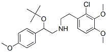 2-chloro-N-[2-(1,1-dimethylethoxy)-2-(4-methoxyphenyl)ethyl]-3,4-dimethoxyphenethylamine Struktur