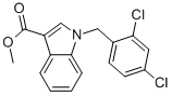 1H-INDOLE-3-CARBOXYLIC ACID, 1-[(2,4-DICHLOROPHENYL)METHYL]-,METHYL ESTER Struktur