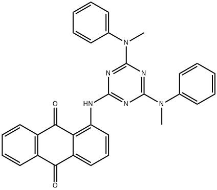 1-[[4,6-bis(methylphenylamino)-1,3,5-triazin-2-yl]amino]anthraquinone  Struktur