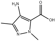 1H-Pyrazole-5-carboxylic  acid,  4-amino-1,3-dimethyl- Struktur