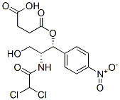 Succinic acid hydrogen 1-[(2R,3R)-3-(4-nitrophenyl)-2-(dichloroacetylamino)-1-hydroxypropan-3-yl] ester Struktur