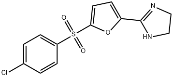 1H-Imidazole, 4,5-dihydro-2-(5-((4-chlorophenyl)sulfonyl)-2-furanyl)- Struktur