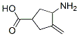 Cyclopentanecarboxylic acid, 3-amino-4-methylene- (9CI) Struktur