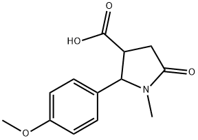 2-(4-METHOXYPHENYL)-1-METHYL-5-OXO-3-PYRROLIDINECARBOXYLIC ACID Struktur