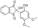 1H-Indene-1,3(2H)-dione, 2-hydroxy-2-(2-hydroxy-4,5-dimethoxyphenyl)- Struktur