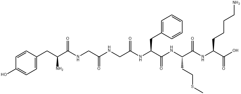 H-TYR-GLY-GLY-PHE-MET-LYS-OH ACETATE SALT Struktur