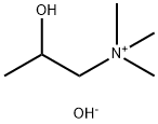 1-Propanaminium, 2-hydroxy-N,N,N-trimethyl-, hydroxide Struktur