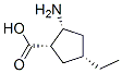 Cyclopentanecarboxylic acid, 2-amino-4-ethyl-, (1alpha,2alpha,4alpha)- (9CI) Struktur