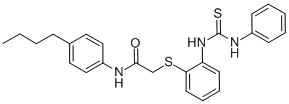 2-((2-[(ANILINOCARBOTHIOYL)AMINO]PHENYL)SULFANYL)-N-(4-BUTYLPHENYL)ACETAMIDE Struktur