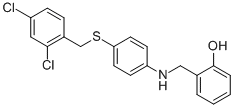 2-((4-[(2,4-DICHLOROBENZYL)SULFANYL]ANILINO)METHYL)BENZENOL Struktur