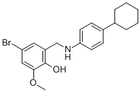 4-BROMO-2-[(4-CYCLOHEXYLANILINO)METHYL]-6-METHOXYBENZENOL Struktur