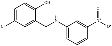 4-CHLORO-2-[(3-NITROANILINO)METHYL]BENZENOL Struktur