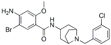 4-amino-5-bromo-N-[8-[(3-chlorophenyl)methyl]-8-azabicyclo[3.2.1]oct-3 -yl]-2-methoxy-benzamide Struktur