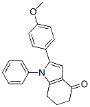 1,5,6,7-Tetrahydro-2-(p-methoxyphenyl)-1-phenyl-4H-indol-4-one Struktur