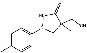 4,5-dihydro-3-hydroxy-4-methyl-1-(p-tolyl)pyrazole-4-methanol Struktur