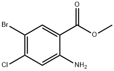 METHYL 2-AMINO-5-BROMO-4-CHLOROBENZOATE Struktur